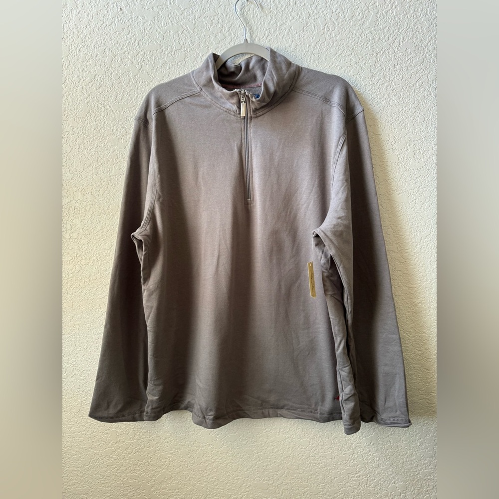 Tommy Bahama Quarter (1/4) Zip Top - Large - Gray